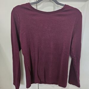 Time and Tru Deep Burgundy Long Sleeve Top